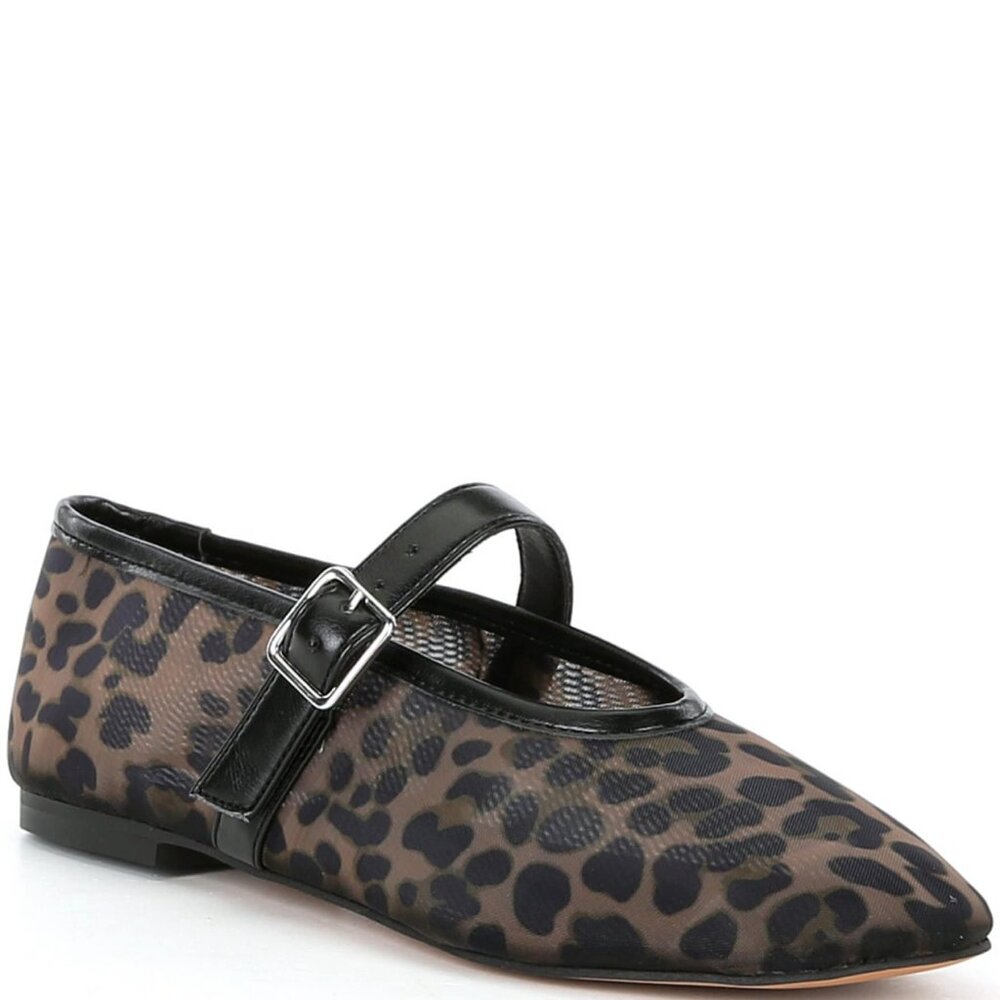 Steve Madden Dreaming Leopard Print Mesh Flat